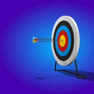 Dart into the target